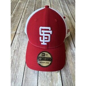 New Era 39Thirty Hat MLB San Francisco Giants Red Fitted Mesh Medium Large
